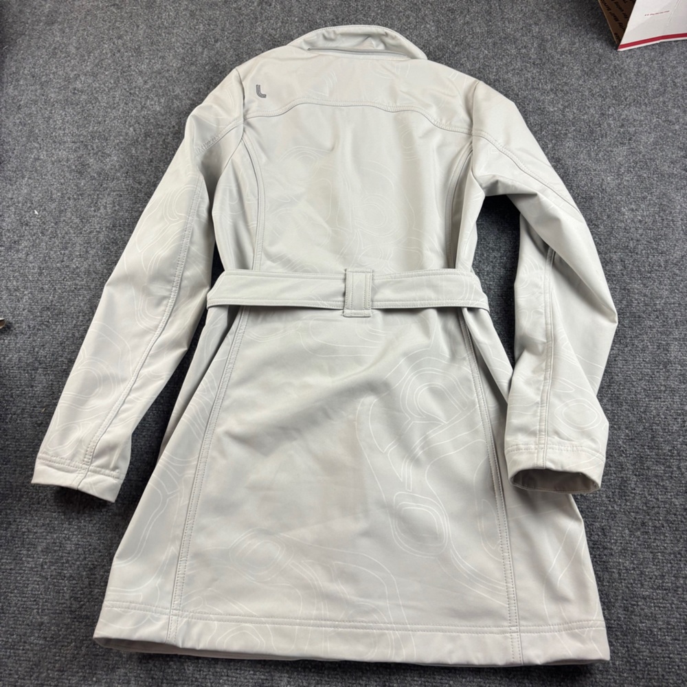 LOLE Women’s Light Grey Glowing Jacket Soft Shell Trench Coat size: XS (2-4) - Picture 2 of 8